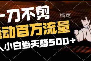 (12576期)2分钟一个作品,一刀不剪,撬动百万流量,新人小白刚做就赚500+