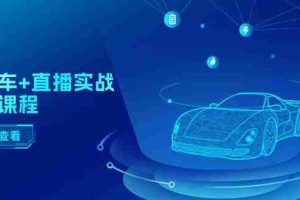 （11166期）二手车+直播实战运营课程：直播推荐/短视频推荐/千川投放/直播全流程