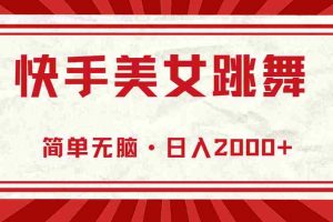 （10955期）快手美女跳舞，简单无脑，轻轻松松日入2000+