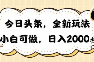 （10228期）今日头条新玩法掘金，30秒一篇文章，日入2000+