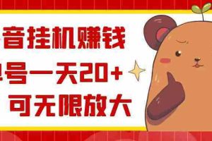 （8861期）抖音挂机赚钱，单号一天20+，可无限放大
