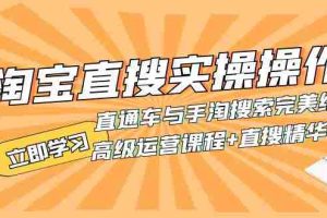 （7618期）淘宝直搜实操操作 直通车与手淘搜索完美结合（高级运营课程+直搜精华实战）