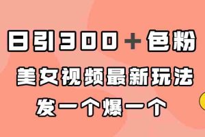 （7273期）日引300＋色粉，美女视频最新玩法，发一个爆一个