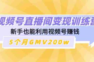 （4468期）视频号直播间变现训练营：新手也能利用视频号赚钱，5个月GMV200w