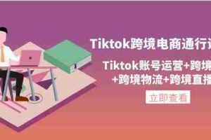 （4157期）Tiktok跨境电商通行证2.0，Tiktok账号运营+跨境支付+跨境物流+跨境直播等
