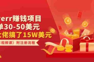 （3140期）Fiverr赚钱项目，每单30-50美元 有大佬搞了15W美元（2节视频课）附注册流程