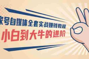 （2890期）百家号自媒体全套实战赚钱教程，从小白到大牛的进阶 价值1980元