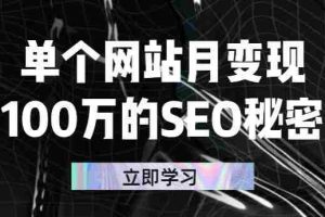 （2332期）单个网站月变现100万的SEO秘密：如何百分百做出赚钱站点