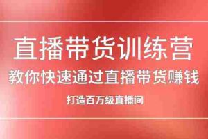（2086期）直播带货训练营，教你快速通过直播带货赚钱，打造百万级直播间