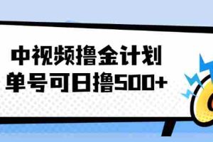 （2001期）中视频撸金计划，单号可日撸500+ 可多平台+批量操作，收益更高