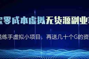 （1620期）淘宝零成本虚拟无货源副业项目2.0  一个店铺可以产出5000左右的纯利润