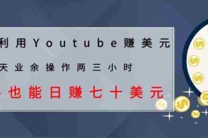 （1037期）教你利用Youtube赚美元，每天操作两三小时新手日入七十美元（26节视频课）