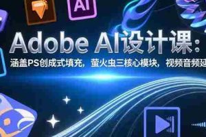 (15469期)Adobe AI设计课:涵盖PS创成式填充,萤火虫三核心模块,视频音频延长技术