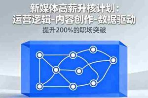 （16142期）新媒体高薪升核计划：运营逻辑-内容创作-数据驱动，提升200%的职场突破